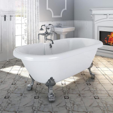 Акриловая ванна Fra Grande "Леонесса 175х80" Chrome (чаша перламутровая, оболочка перламутровая)
