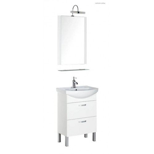Комплект мебели для ванной Aquanet Алькона 60 белый (2 ящика)