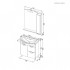 Комплект мебели для ванной Aquanet Асти 75 бк белый (зеркало шкаф/полка)