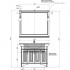 Комплект мебели для ванной Aquanet Валенса 110 белый краколет/серебро