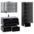 Комплект мебели для ванной Aquanet Верона 100 черный (подвесной 2 ящика)