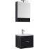 Комплект мебели для ванной Aquanet Верона 50 черный (подвесной 1 ящик)
