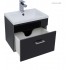 Комплект мебели для ванной Aquanet Верона 50 черный (подвесной 1 ящик)