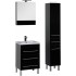 Комплект мебели для ванной Aquanet Верона 58 черный (напольный 3 ящика)