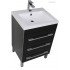 Комплект мебели для ванной Aquanet Верона 58 черный (напольный 3 ящика)