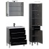 Комплект мебели для ванной Aquanet Верона 75 черный (напольный 3 ящика)