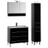 Комплект мебели для ванной Aquanet Верона 90 черный (напольный 3 ящика)