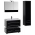 Комплект мебели для ванной Aquanet Верона 90 черный (подвесной 2 ящика)
