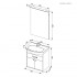 Комплект мебели для ванной Aquanet Грейс 60 дуб сонома/белый (1 ящик, 2 дверцы)