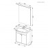 Комплект мебели для ванной Aquanet Грейс 60 дуб сонома/белый (2 дверцы)