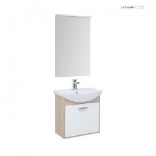 Комплект мебели для ванной Aquanet Грейс 65 дуб сонома/белый (1 ящик)