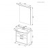 Комплект мебели для ванной Aquanet Грейс 65 дуб сонома/белый (2 ящика)