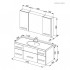 Комплект мебели для ванной Aquanet Данте 110 белый (камерино 2 навесных шкафчика)