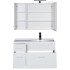 Комплект мебели для ванной Aquanet Данте 85 R белый (камерино 1 навесной шкафчик)
