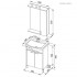Комплект мебели для ванной Aquanet Донна 60 белый дуб (2 дверцы)