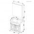 Комплект мебели для ванной Aquanet Рондо 70 белый (2 дверцы, зеркало камерино)