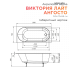 Акриловая ванна Radomir Виктория Лайт 150х70  Ангосто на ножках с тонким бортом