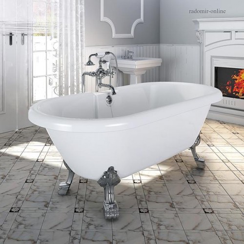 Акриловая ванна Fra Grande "Леонесса 175х80" Chrome (белая)