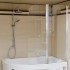 Стеклянная складная шторка на ванну 2 секции