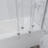 Стеклянная складная шторка на ванну 5 секции