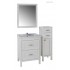 Комплект мебели ASB-Woodline Римини 60 белый / патина серебро