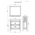 Комплект мебели ASB-Woodline Римини 80 белый / патина серебро