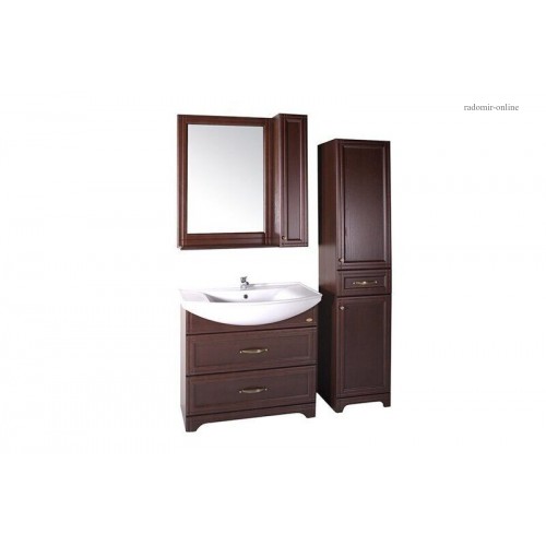 Мебель для ванной ASB-Woodline Берта 85 см - орех антикварный: купить с доставкой